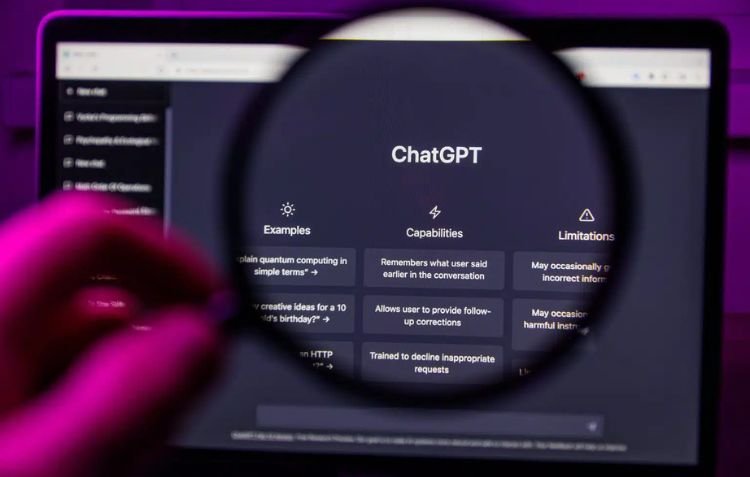 ChatGPT capabilities page under magnifying glass.